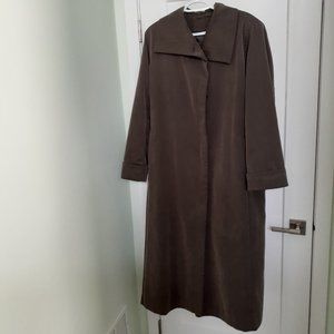 Fleet Street Size 10, Long Rain Coat Trench Coat, Avocado Green
